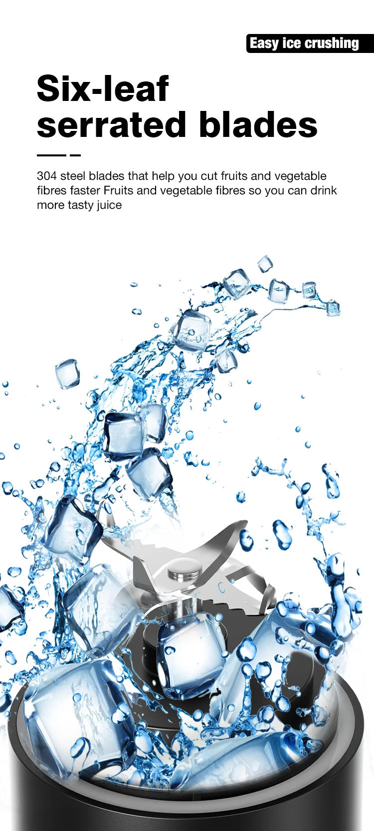 Foombthe Portable Blender Electric Juicer 500ML Fruit Mixers USB Rechargeable Smoothie Mini Blender Multifunction Juice Maker