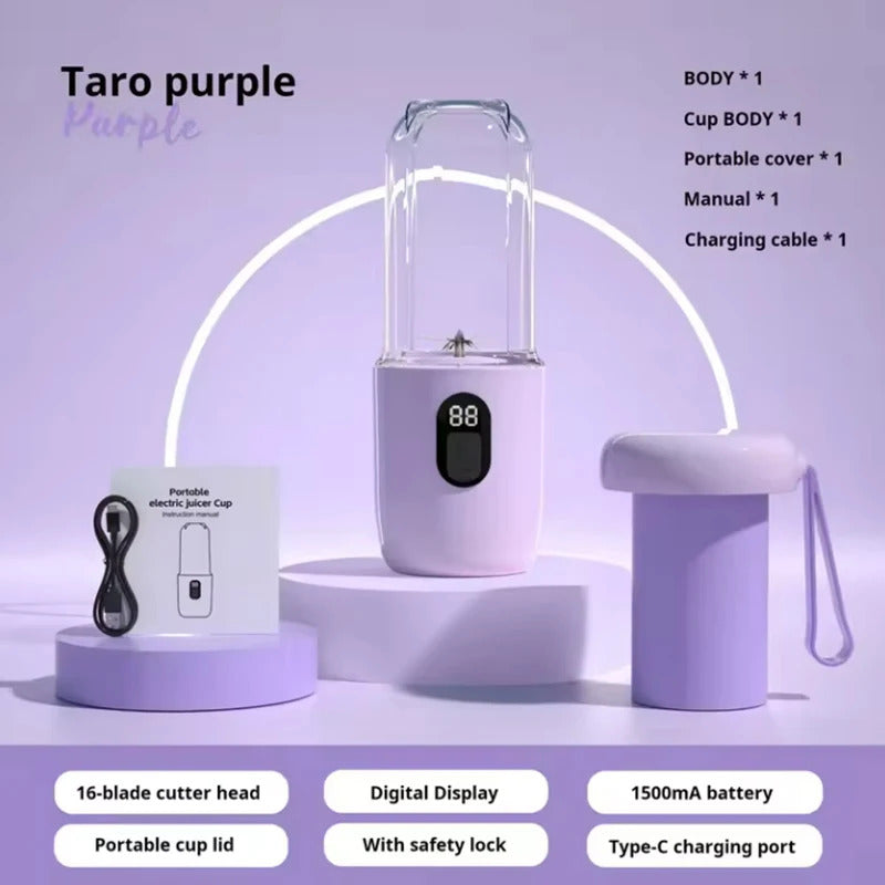 USB Rechargeable Portable Blender Cordless Mini Juicer Mixer for Smoothies Protein Shakes Travel Sports Bottle Juicer Cup