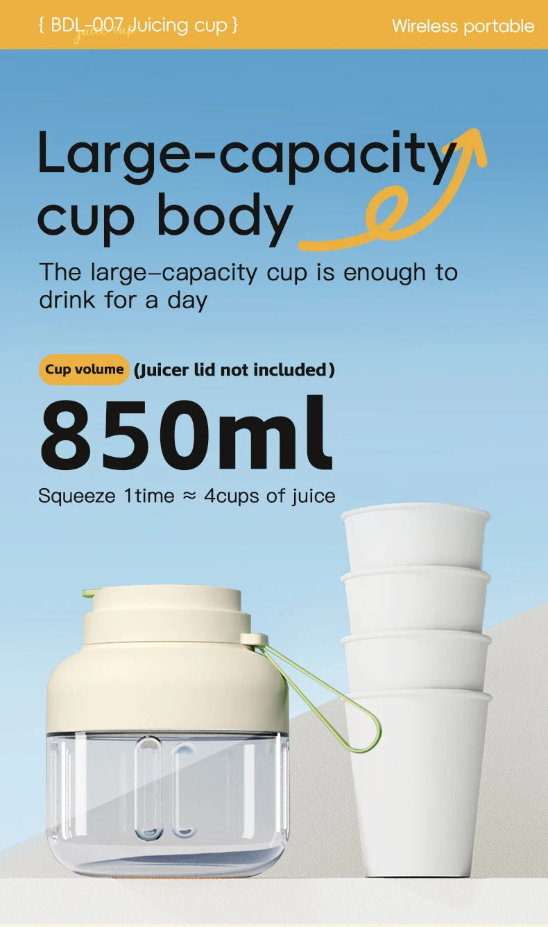 1pc  Durable ABS material, easy-to-use children juicer, suitable for making fresh juice at home.