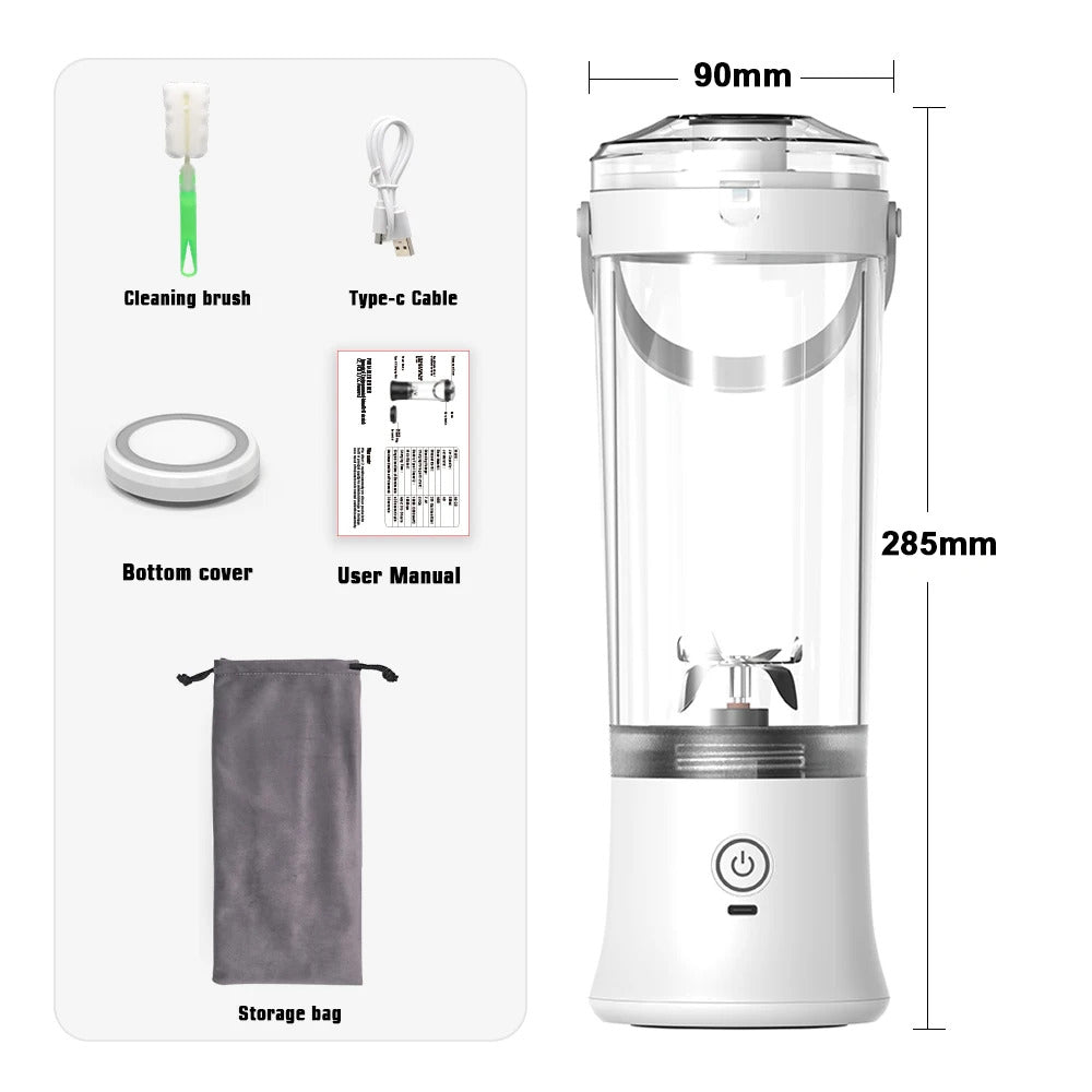 Foombthe Portable Blender Electric Juicer 500ML Fruit Mixers USB Rechargeable Smoothie Mini Blender Multifunction Juice Maker