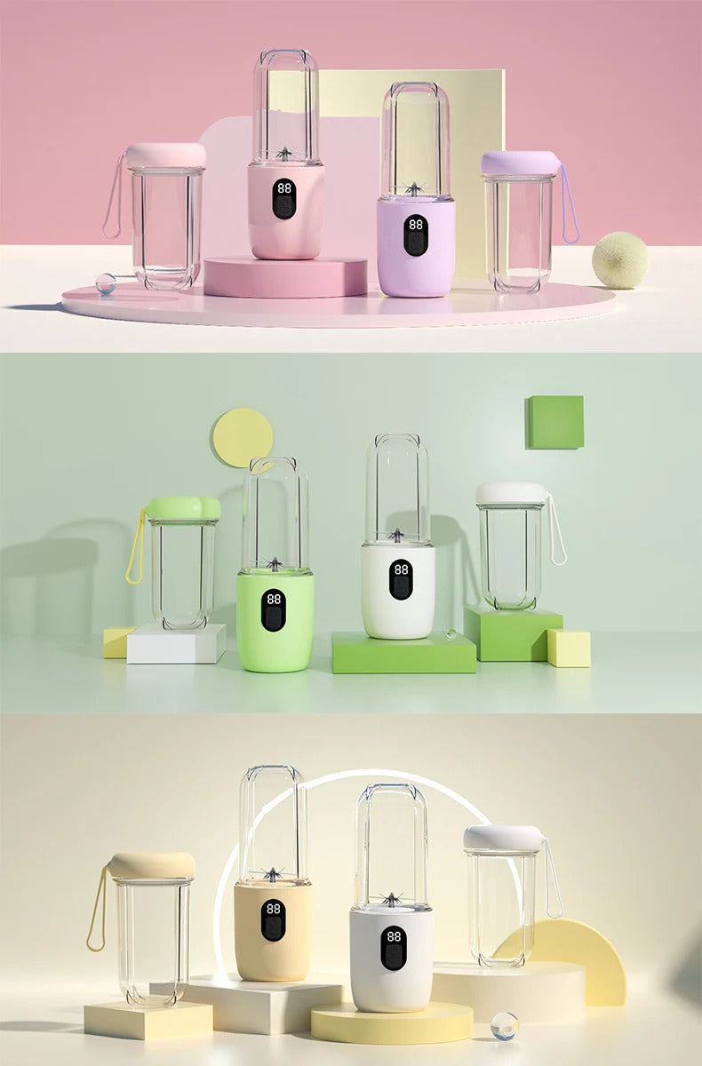 USB Rechargeable Portable Blender Cordless Mini Juicer Mixer for Smoothies Protein Shakes Travel Sports Bottle Juicer Cup