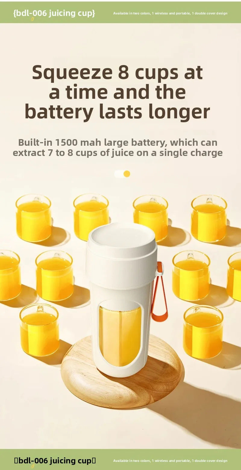 Multifunctional Portable Juicer Cup 2 in 1 Sports High Capacity Fruit and Vegetable Cup Outdoor Juicer Juicer CupFruit Vegetable