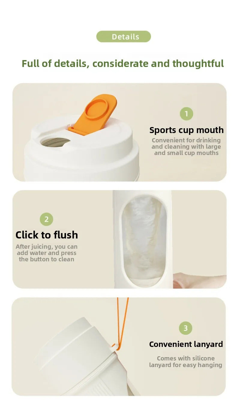 Multifunctional Portable Juicer Cup 2 in 1 Sports High Capacity Fruit and Vegetable Cup Outdoor Juicer Juicer CupFruit Vegetable