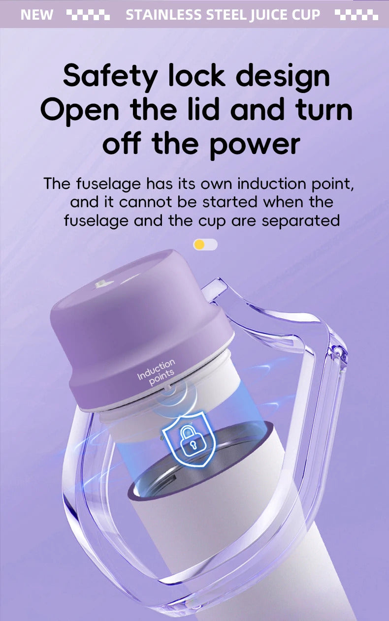 Travel Cover Small Portable Blender for Milkshakes and Smoothies, Personal Juicer, Electric Protein Shaker Cup with Insulati