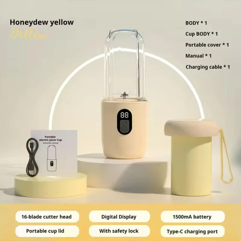 USB Rechargeable Portable Blender Cordless Mini Juicer Mixer for Smoothies Protein Shakes Travel Sports Bottle Juicer Cup