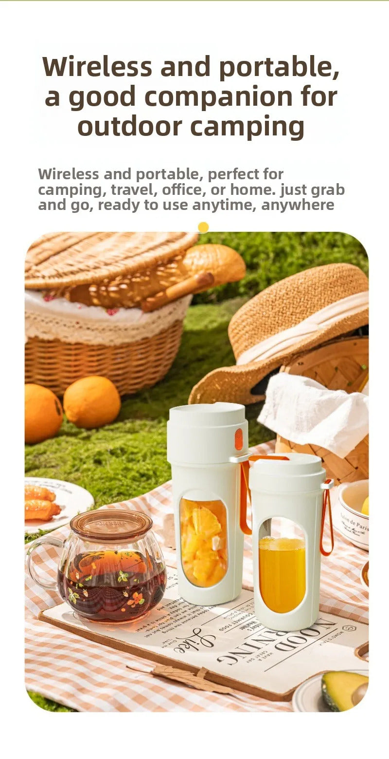 Multifunctional Portable Juicer Cup 2 in 1 Sports High Capacity Fruit and Vegetable Cup Outdoor Juicer Juicer CupFruit Vegetable