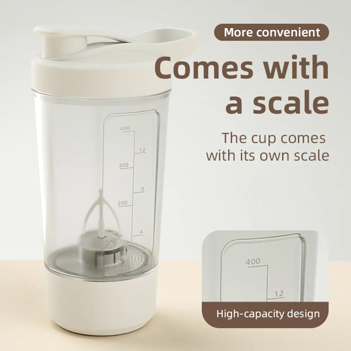 1 USB charging automatic mixing cup - suitable for cocoa milk, latte coffee, and protein powder, suitable for various scenarios