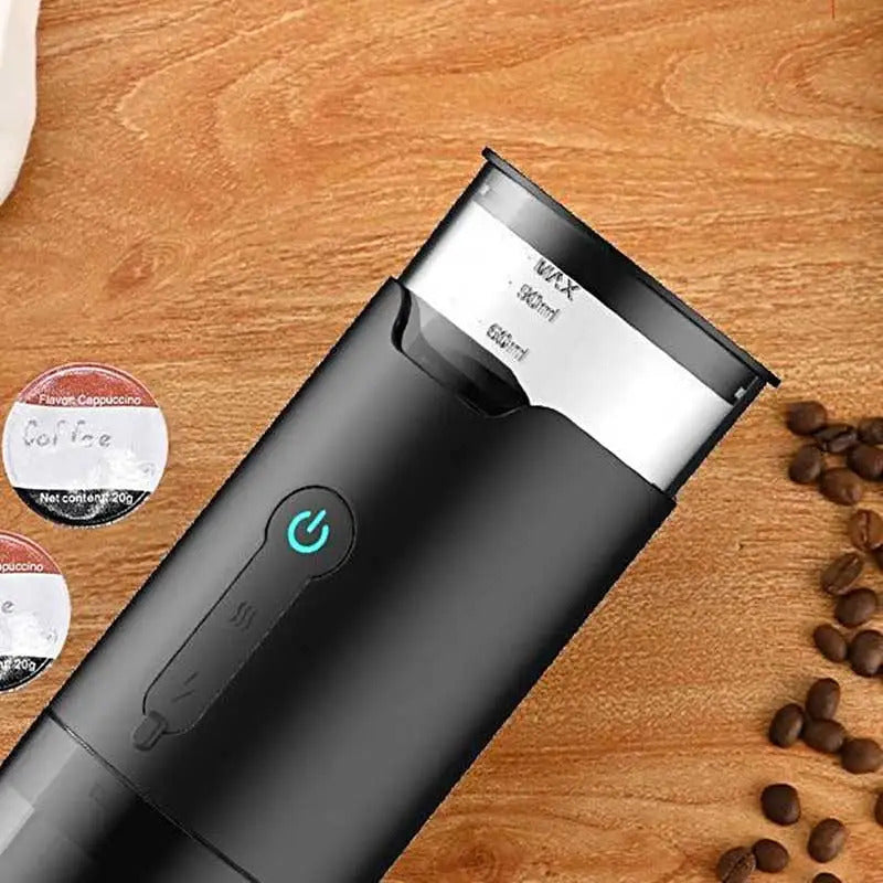 Portable Coffee Maker Suitable for Ground Coffee and Coffee Capsules Rechargeable Handheld for Travel