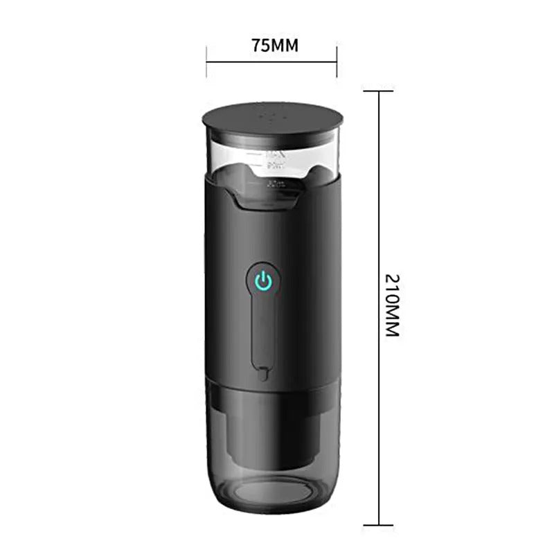 Portable Coffee Maker Suitable for Ground Coffee and Coffee Capsules Rechargeable Handheld for Travel
