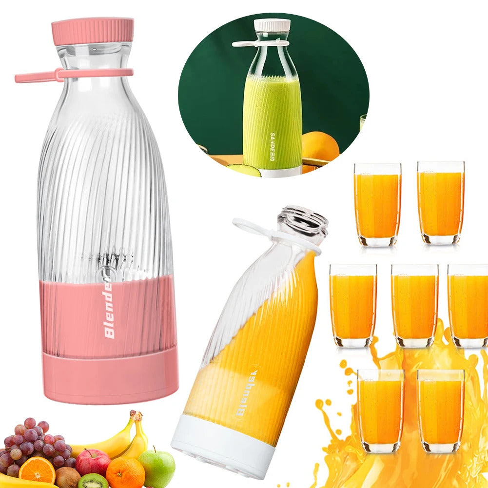 500ml Portable Wireless Blender Rechargeable Electric Fruit Juicer Machine Personal Blender for Juices Shakes Smoothies