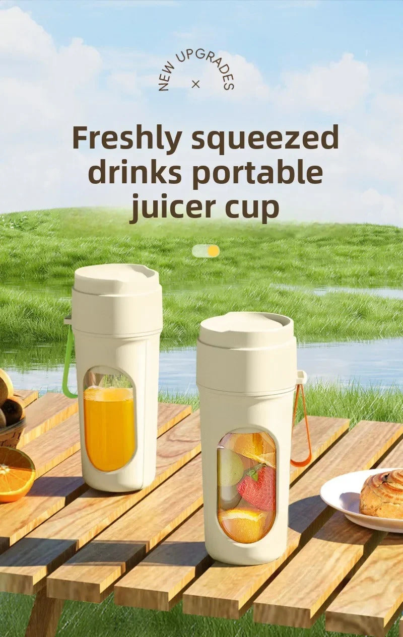 Multifunctional Portable Juicer Cup 2 in 1 Sports High Capacity Fruit and Vegetable Cup Outdoor Juicer Juicer CupFruit Vegetable
