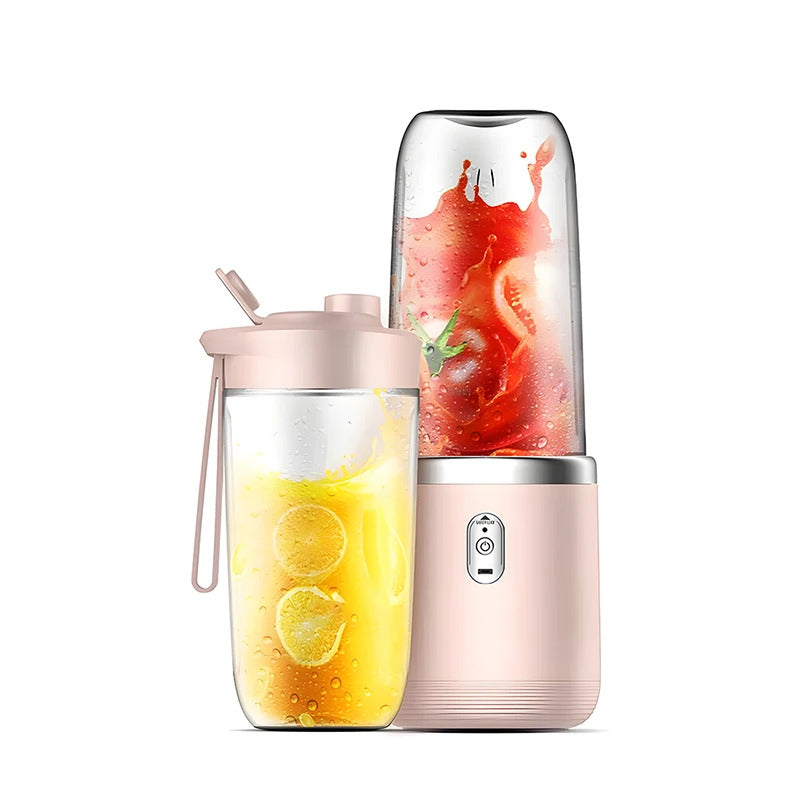 1PCS Juice Extractor Juice Cup Portable Rechargeable Small Juice Cup Home and Outdoor Multifunctional Juice Mixing 2Cups