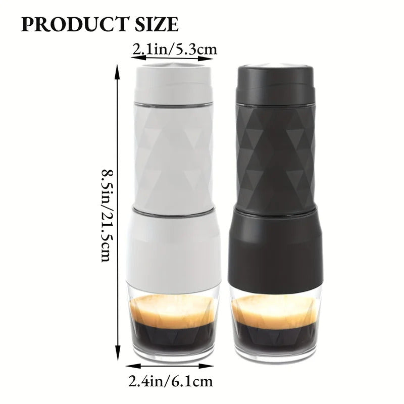 3 In1 Portable Coffee Machine Hot/Cold Water Manual Espresso Maker For Capsule & Ground Hand Press Brewer hiking Travel
